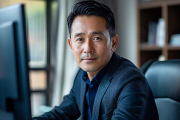 Portrait of confident Asian businessman
