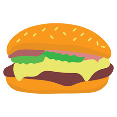 Collection of National Hamburger Day Vector Elements for Templets, Banners, Logos and Other Designs