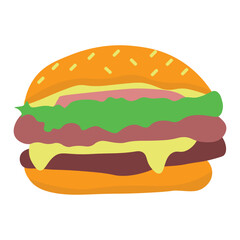 Collection of National Hamburger Day Vector Elements for Templets, Banners, Logos and Other Designs