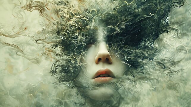 Craft a portrait with surreal elements