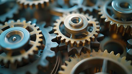 Interconnected Gears in Motion