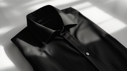 Blank black shirt mockup on white background