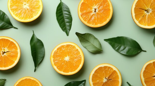 Digital wallpaper display showcasing a harmonious blend of orange motifs and colorful vegetables. Modern interior design inspiration.
