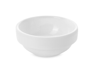 One empty ceramic bowl isolated on white