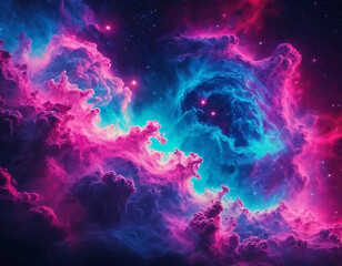 colorful nebula in space wallpaper