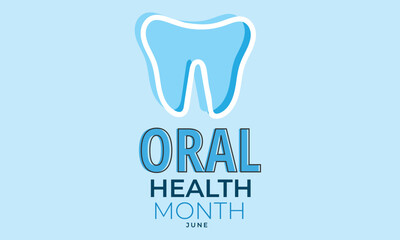 Oral health month. background, banner, card, poster, template. Vector illustration.