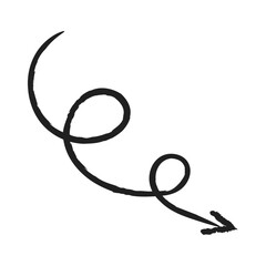 Naklejka premium grunge arrow vector. grunge arrow brush.grunge arrow paint. Hand drawn doodle design elements, charcoal or pencil drawn punctuation marks. charcoal grunge arrows. vector illustration