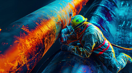 Review x-ray images of pipeline welds for defect 