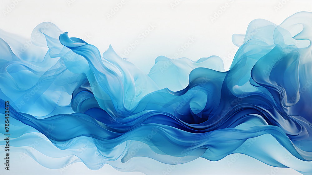 Poster abstract smooth wave background on white. generative ai