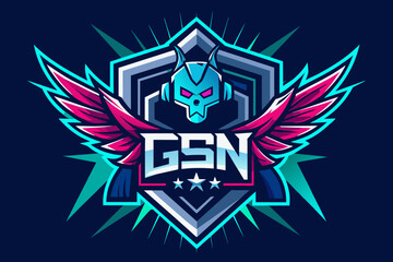 Logo con tematica de gaming con las siglas GSN 