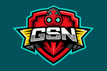 Logo con tematica de gaming con las siglas GSN 