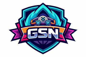 Logo con tematica de gaming con las siglas GSN 