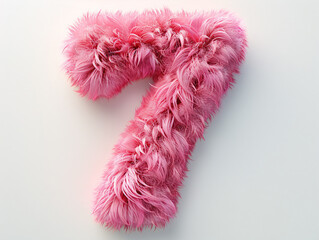 Digital 7 design with 3D plush texture
