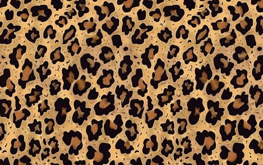 A leopard print background with a black and brown color scheme