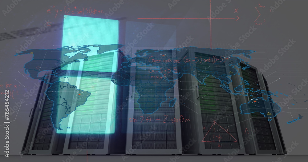 Poster image of data processing over servers