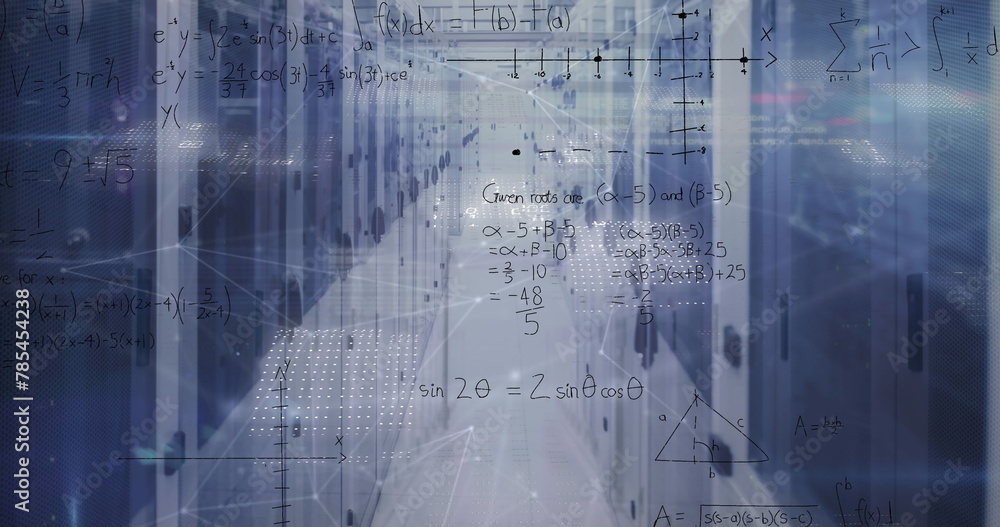 Poster image of data processing over server room