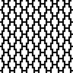 Seamless pattern. Figures ornament. Folk wallpaper. Curves backdrop. Embroidery background. Tribal motif. Ethnic mosaic. Digital paper, textile print, web design, abstract illustration. Vector art