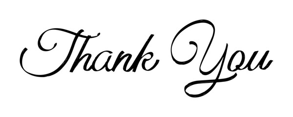 Thank you Hand drawn lettering, Modern Calligraphy for thank You