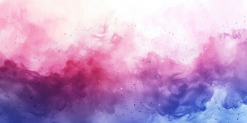 Colorful Abstract Watercolor Background with Pink, Blue, and Purple Paint Splotches and Splatters