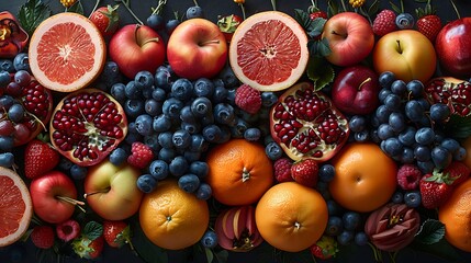 Immerse yourself in the allure of a sumptuous fruit medley, where each ingredient shines with its...
