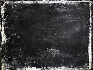 A blank black texture with a thick white grunge border for the background, concept for back to school, Black Friday , teachers day