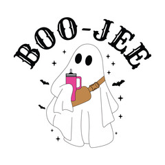 Boo Jee T-shirt Design Vector Illustration Clipart, Boo Shirt Vector 