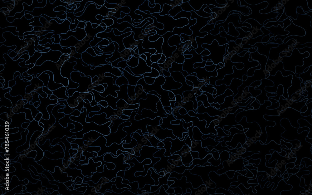 Poster hand drawn abstract threads line art vector web dark blue background