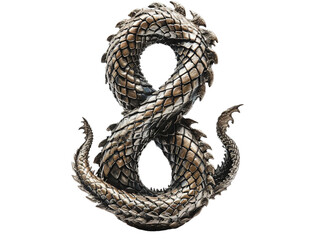 Fototapeta premium number eight made dragon scale
