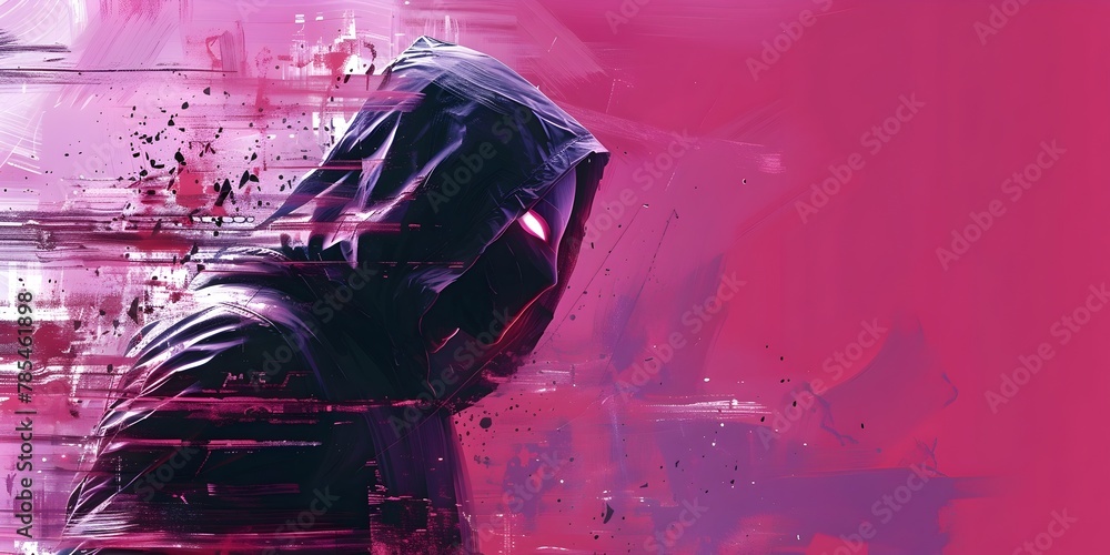 Poster masked hacker s digital signature leaving a calling card in the cyberspace