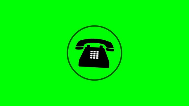 Animated video of a black antique telephone ringing loudly.