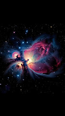 Radiant Depiction of Orion Constellation and Nebula in All Its Celestial Glory - obrazy, fototapety, plakaty
