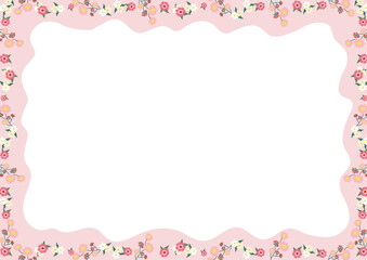 Frame background of floral blossoms