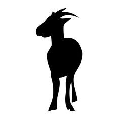 Goat vector, goat outline.