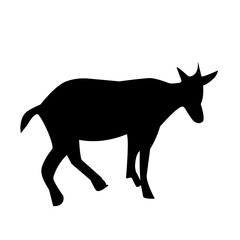 Naklejka premium Goat vector, goat outline.