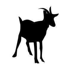 Goat vector, goat outline.