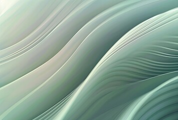 abstract background with smooth lines in green and gray colors, computer generated images