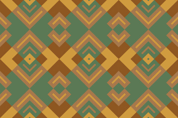 Ikat Fabric Paisley Embroidery Background. Ikat Triangle Geometric Ethnic Oriental Pattern traditional.aztec Style Abstract Vector illustration.design for Texture,fabric,clothing,wrapping,sarong.