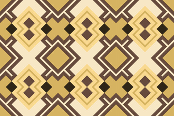 Naklejka premium Ikat Paisley Pattern Embroidery Background. Ikat Flowers Geometric Ethnic Oriental Pattern traditional.aztec Style Abstract Vector illustration.design for Texture,fabric,clothing,wrapping,sarong.