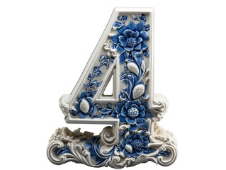 number four made porcelain