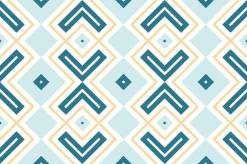 Motif Ikat Seamless Pattern Embroidery Background. Ikat Designs Geometric Ethnic Oriental Pattern Traditional. Ikat Aztec Style Abstract Design for Print Texture,fabric,saree,sari,carpet.