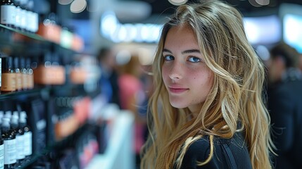 In a beauty trade show industry professionals gather to network