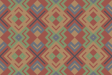 Ikat Seamless Pattern Embroidery Background. Ikat Design Geometric Ethnic Oriental Pattern Traditional. Ikat Aztec Style Abstract Design for Print Texture,fabric,saree,sari,carpet.