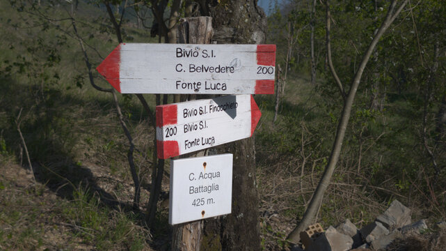 Segnaletica sentieri nelle Marche