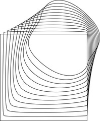 Square blended lines. Modern shapes design