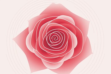 Rose vector background, thin lines, simple shapes, minimalistic style, lines in the shape of U with sharp corners, horizontal line pattern