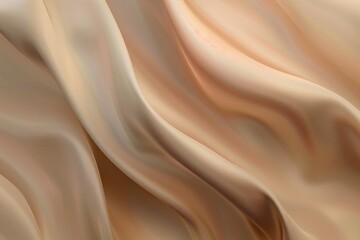 Abstract background of a beige color with waves and folds of fabric