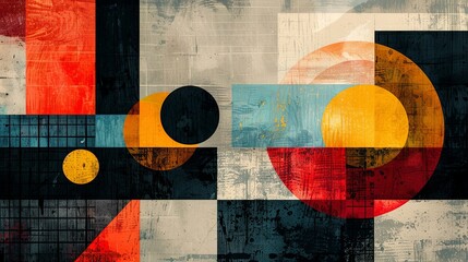 Abstract Geometric Composition - obrazy, fototapety, plakaty