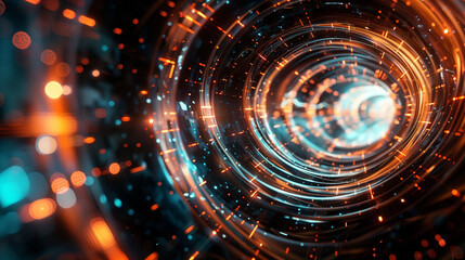 Fototapeta premium Inside view of a wormhole