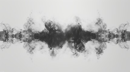 Abstract Black and White Smoke Art