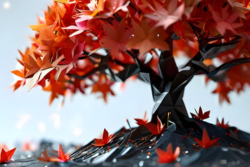 Origami Paper Tree	